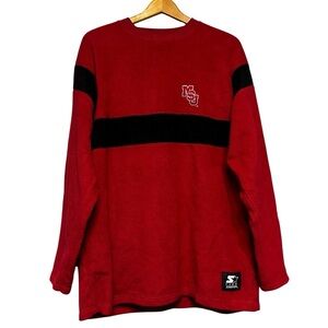 VTG STARTER MSU Mississippi State University Fleece Crewneck Sweater Size Large